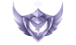 Platinum level membership, image of a platinum shield