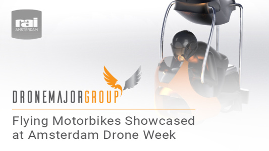 Flying motorbikes showcased at Amsterdam Drone Week