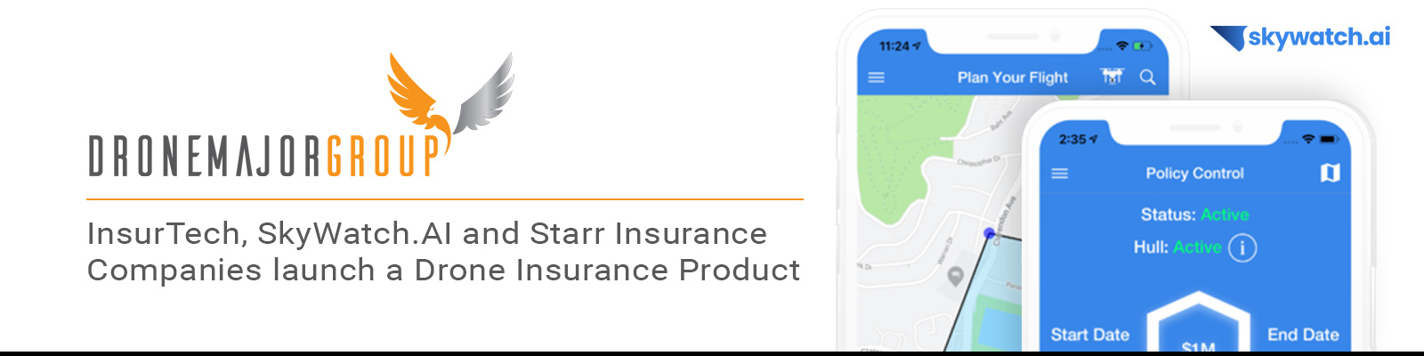 InsurTech SkyWatch.AI and Starr Insurance Companies launch a Usage-Based Drone Insurance Product in Canada