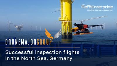 Successful inspection flights in the North Sea, Germany