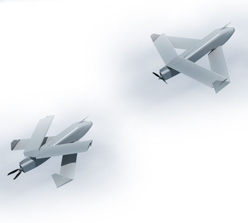 A graphical illustration of the R2-120 RAIJIN, the wing transition process in flight
